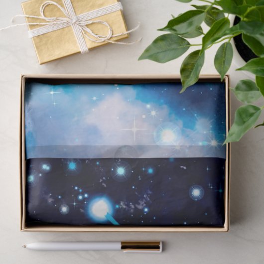 Blauw ontwerp van de sterrenreeks 5 tissuepapier (Geschenk)