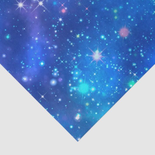 Blauw ontwerp van de sterrenreeks 9 tissuepapier (Detail)