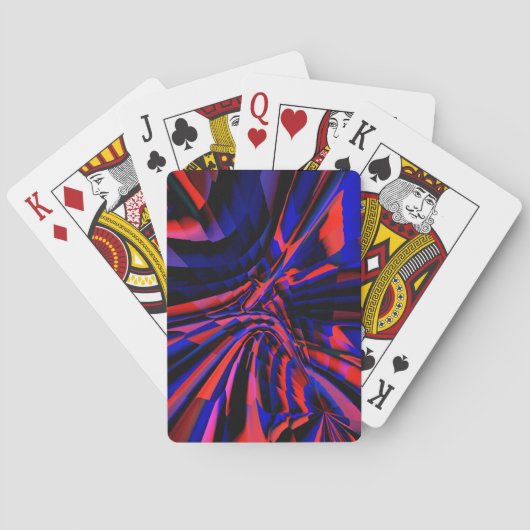 Blauw ontwerp van vierkanten die op gekraakt voorw pokerkaarten (Achterkant)