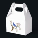 Blauw ontwerp van wilde vogels  bedankdoosjes<br><div class="desc">Ontwerp van trouwdozen</div>