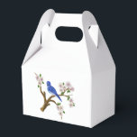 Blauw ontwerp van wilde vogels  bedankdoosjes<br><div class="desc">Ontwerp van trouwdozen</div>