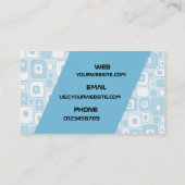 Blauw ontwerp visitekaartje (Achterkant)