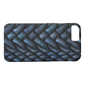 Blauw ontwerp voor drakenschaal Case-Mate iPhone case (Achterkant (Horizontaal))