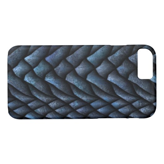 Blauw ontwerp voor drakenschaal Case-Mate iPhone case (Achterkant (Horizontaal))