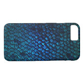 Blauw ontwerp voor drakenschaal Case-Mate iPhone case (Achterkant (Horizontaal))
