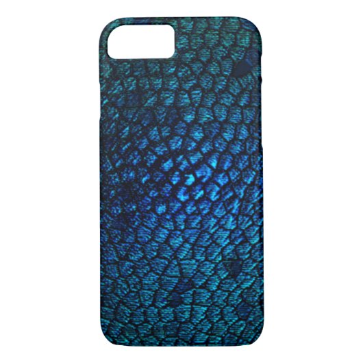 Blauw ontwerp voor drakenschaal Case-Mate iPhone case (Achterkant)