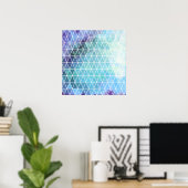 Blauw ontwerp voor geometrische driehoek poster (Thuiskantoor)