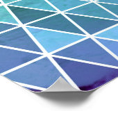 Blauw ontwerp voor geometrische driehoek poster (Hoek)