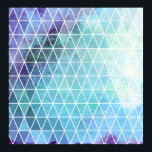 Blauw ontwerp voor geometrische driehoek poster<br><div class="desc">Dit fantastische geometrische ontwerp combineert kleur met patroon om een verbluffend stuk kunst te maken. Het vette blauw-paarse ontwerp heeft een grijs gevoel met een hard gevoerd geometrisch patroon.</div>