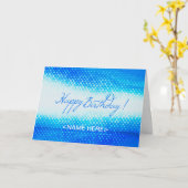 Blauw Ontwerp voor het Wenskaart van de Verjaardag Kaart (Gele Bloem)