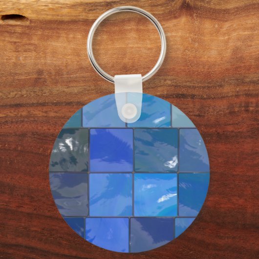 Blauw ontwerp voor Tegels Sleutelhanger (Voorkant)