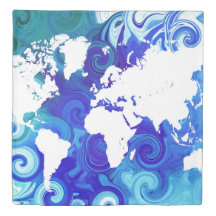 Blauw ontwerp voor Wereldkaart 267