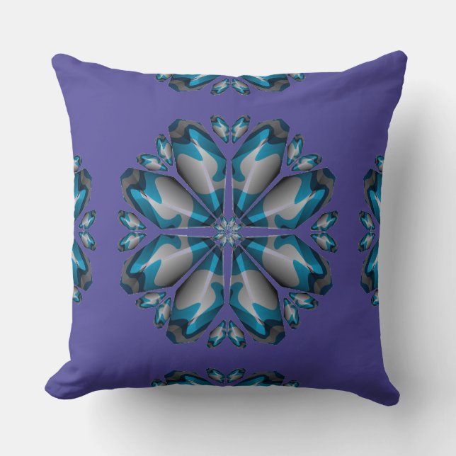 Blauw ontwerpdecoratieve piloot kussen (Voorkant)