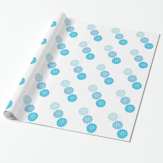 Blauw ontwerpverlooppapier cadeaupapier (Uitgerold)