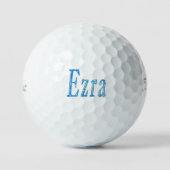 Blauw ontworpen Ezra naam, Golfballen (Voorkant)
