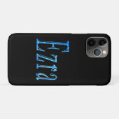 Blauw ontworpen naam Ezra, Case-Mate iPhone Case (Achterkant (horizontaal))