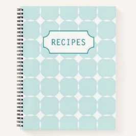 Blauw ontworpen recept notitieboek