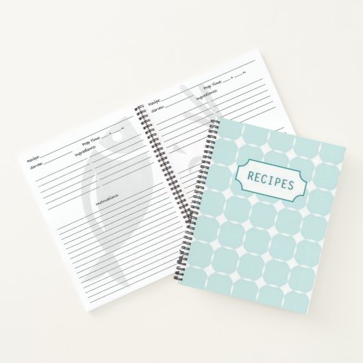 Blauw ontworpen recept notitieboek (Binnen)