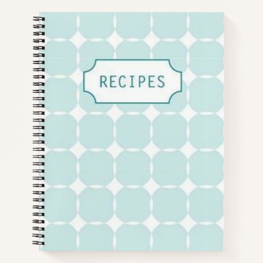 Blauw ontworpen recept notitieboek (Voorkant)