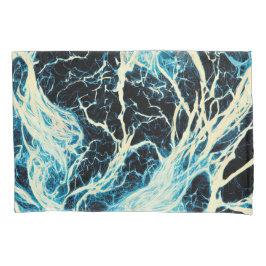 Blauw Onweers Bliksem Patroon Kussensloop