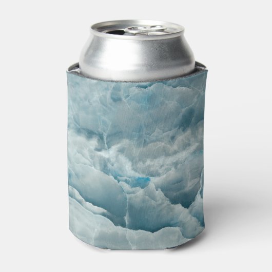 Blauw onyx marmer, abstracte textuur. blikjeskoeler (Blikje Voorkant)