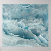 Blauw onyx marmer, abstracte textuur. poster (Voorkant)