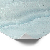 Blauw onyx marmer, abstracte textuur. poster (Hoek)