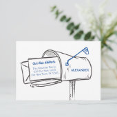 Blauw Onze nieuwe adresmailbox verplaatsen (Staand voorkant)