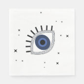 Blauw oog bescherming talisman boze oog servet (Voorkant)