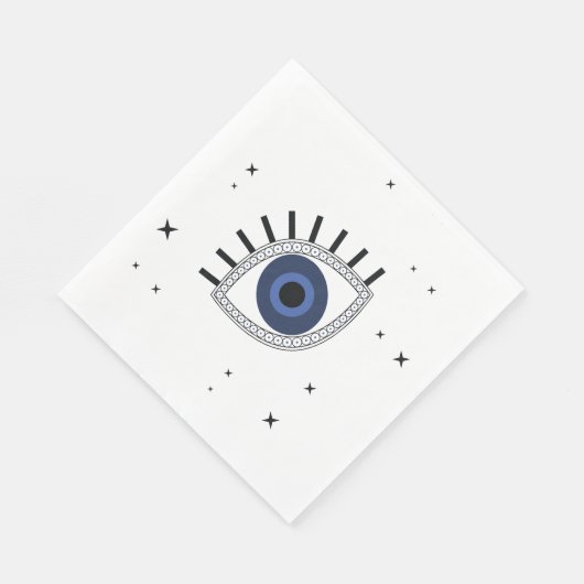 Blauw oog bescherming talisman boze oog servet (Hoek)