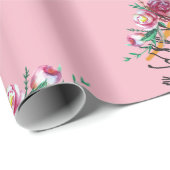 Blauw oog & Bloemen inpakpapier (Rol Hoek)