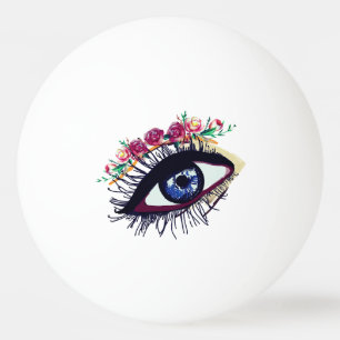 Blauw oog, Bloemen Ping Pong Ball