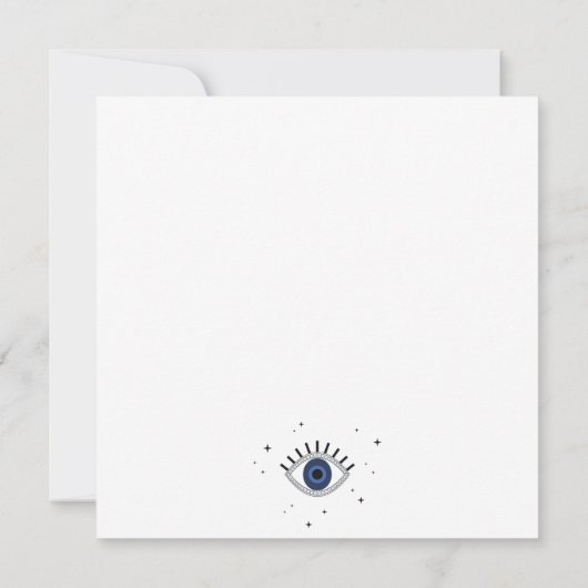 Blauw oog, boze oogbescherming, succes (Achterkant)