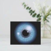 blauw oog, briefkaart (Staand voorkant)