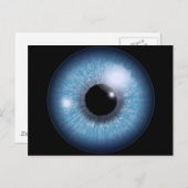 blauw oog, briefkaart (Voorkant / Achterkant)