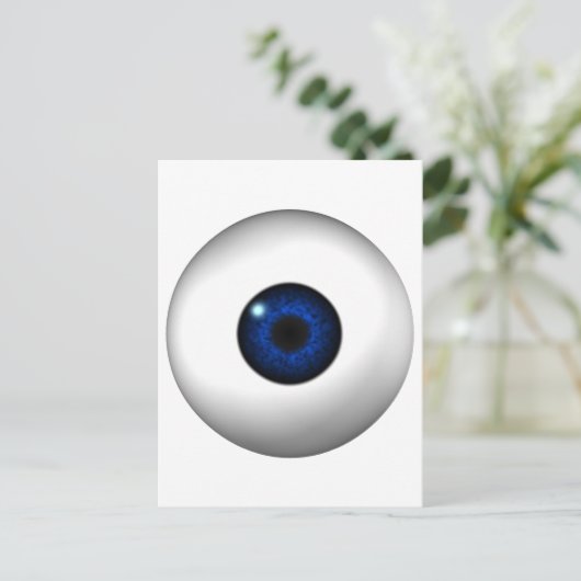 blauw oog briefkaart (Staand voorkant)