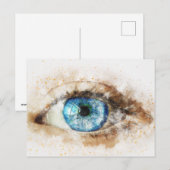 Blauw oog briefkaart (Voorkant / Achterkant)