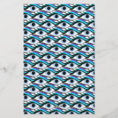 Blauw oog briefpapier (Achterkant)