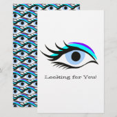 Blauw oog briefpapier (Voorkant / Achterkant)