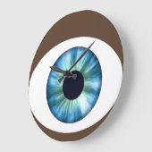 Blauw Oog Donkere Huid Acryl Wandklok (Hoek)