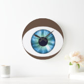 Blauw Oog Donkere Huid Acryl Wandklok (Huis)