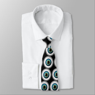 Blauw oog Eyeball Cool Custom NeckTies Black Strop Stropdas