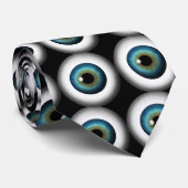 Blauw oog Eyeball Cool Custom NeckTies Black Strop Stropdas (Opgerold)