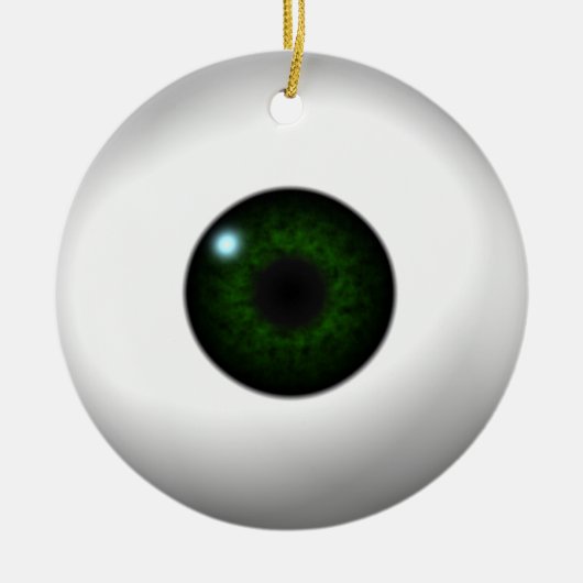 Blauw oog/Groen oog Keramisch Ornament (Voorkant)
