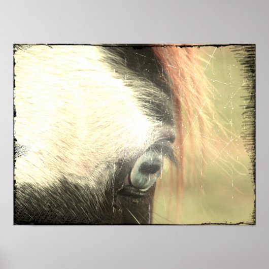 Blauw Oog Grunge Poster (Voorkant)