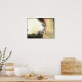 Blauw Oog Grunge Poster (Keuken)