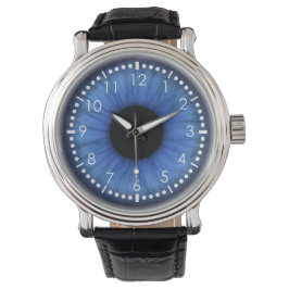 blauw oog is schattig horloge