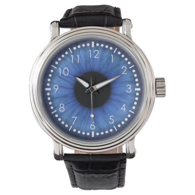 blauw oog is schattig horloge (Voorkant)