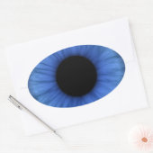 blauw oog is schattig ovale sticker (Envelop)