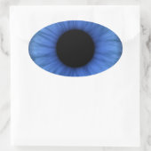 blauw oog is schattig ovale sticker (Tas)